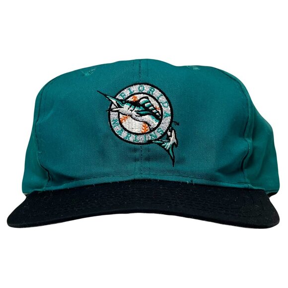 Vintage MLB Florida Marlins Snapback Hat - Picture 1 of 5